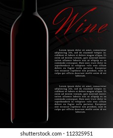 Wine advertising| Editable Illustration