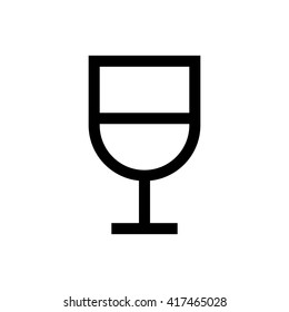 Wine, alcohol theme line icon. 