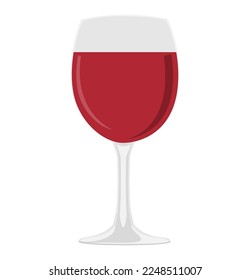 bebida alcohólica de vino Icono plano ilustración vectorial aislada en fondo blanco