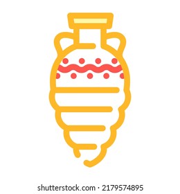 wine amphora color icon vector. wine amphora sign. isolated symbol illustration