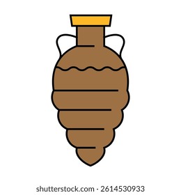 wine amphora line icon vector. wine amphora sign. isolated symbol illustration