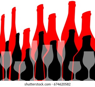Wine background vector.Bottle of alcohol illustration.Design for wine.Glasses to alcohol.Alcohol vector background.
Template for drink card. 