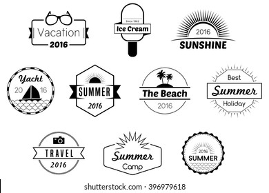 Wine Badges Black Vector Logos