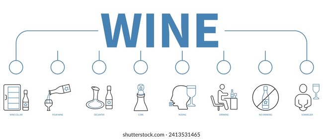 Wine banner web icon vector illustration concept