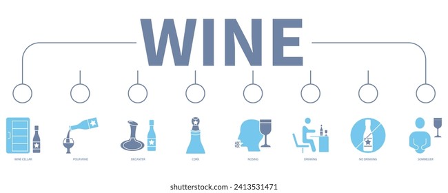 Wine banner web icon vector illustration concept