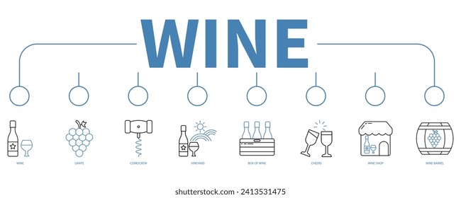 Wine banner web icon vector illustration concept