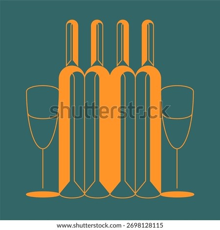Wine bar. An Art Deco wine collection.