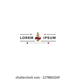 Wine Bar badge logo designs