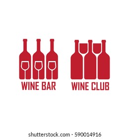 Wine bar with bottles vector