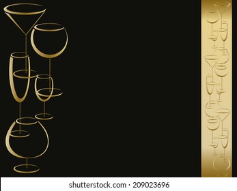 Wine bar card menu vector 