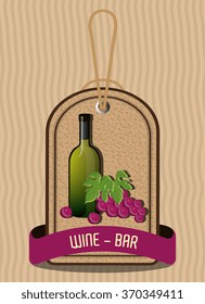 Wine and bar graphic