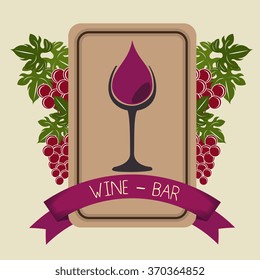 Wine and bar graphic