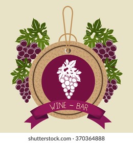Wine and bar graphic