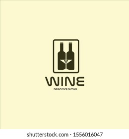 Wine, bar logo design template