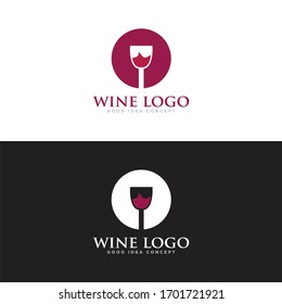 Vector de diseño de logotipos de vinos y barras