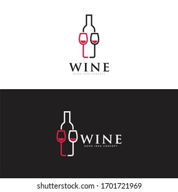 Wine And Bar Logo Design Vector