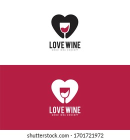 Wine and Bar Logo Design Vector