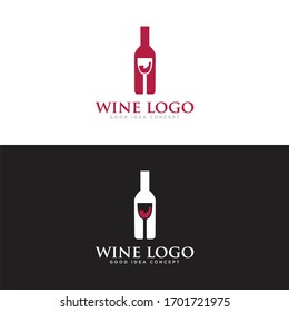 Wine And Bar Logo Design Vector