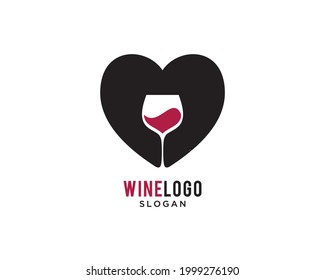 wine , bar logo vector simple design template