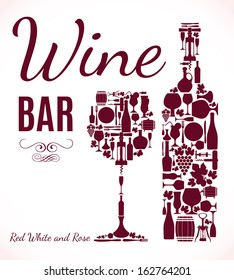 Wine bar menu card....