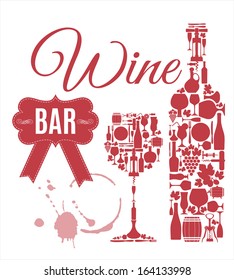 Wine bar menu card....
