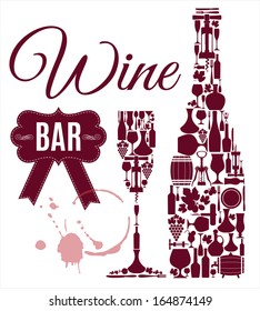 Wine bar menu card....
