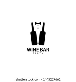 Wine Bar Party Logo Design