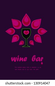 wine bar,greeting card.