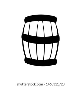 wine barrel doodle icon vector hand drawing 
