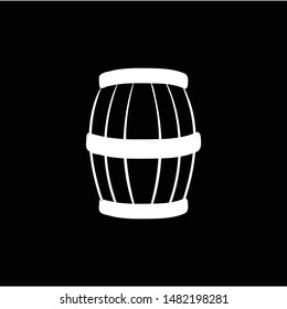 wine barrel doodle icon vector hand drawing  flat black