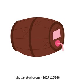 wine barrel drink isolated icon vector illustration design