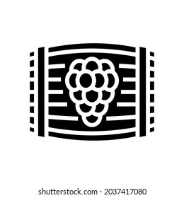 wine barrel glyph icon vector. wine barrel sign. isolated contour symbol black illustration