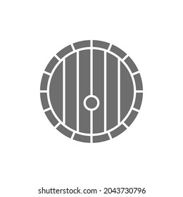 Wine barrel grey icon. Isolated on white background
