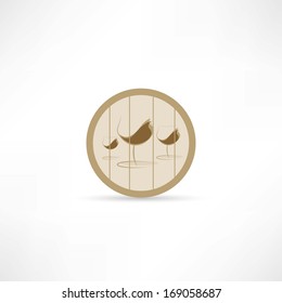 wine in a barrel icon