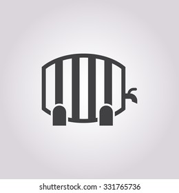 Wine barrel icon. 