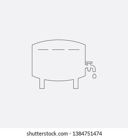 wine barrel icon sign signifier vector