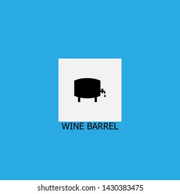 wine barrel icon sign signifier vector