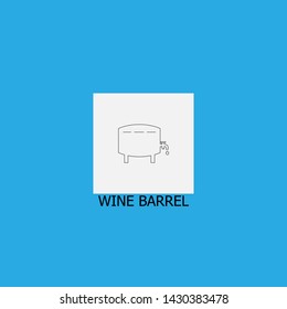 wine barrel icon sign signifier vector