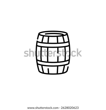 Wine barrel icon. Simple wine barrel icon for social media, app and web design. Vector illustration.