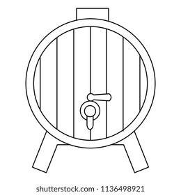 wine barrel isolated icon