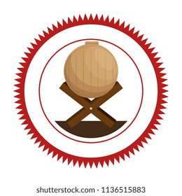 wine barrel isolated icon