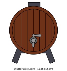 wine barrel isolated icon