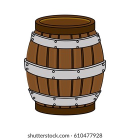 wine barrel isolated icon