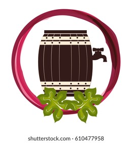 wine barrel isolated icon