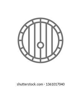 Wine barrel line icon.