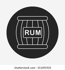 wine barrel line icon