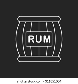 wine barrel line icon