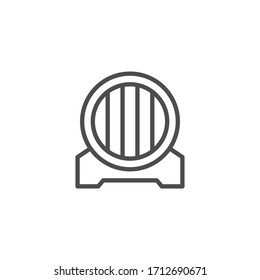 Wine barrel line outline icon