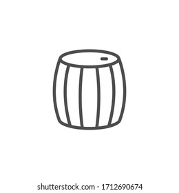 Wine barrel line outline icon