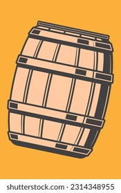 wine barrel logo vector illustration
